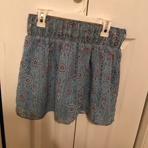 Soft blue pattern skirt
